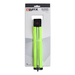 429015 LYNX Reflective LED waist bag / running belt USB
