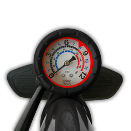 440250.GRA LYNX Pompe de vélo Typhoon 23 x 10 x 63 cm