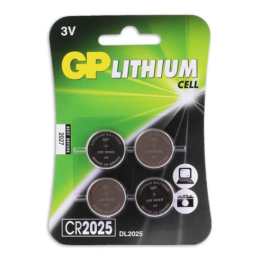 430975 GP CR2025 Lithium-knoopcellen 3V 4PK