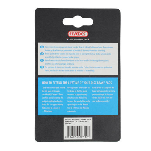 74.6890MC ELVEDES Disc brake pads Metallic Carbon Black set