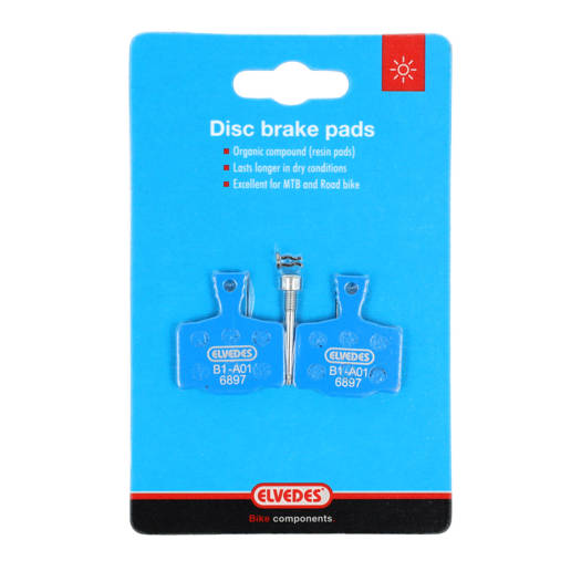 74.6897 ELVEDES Disc brake pads Organic Blue set