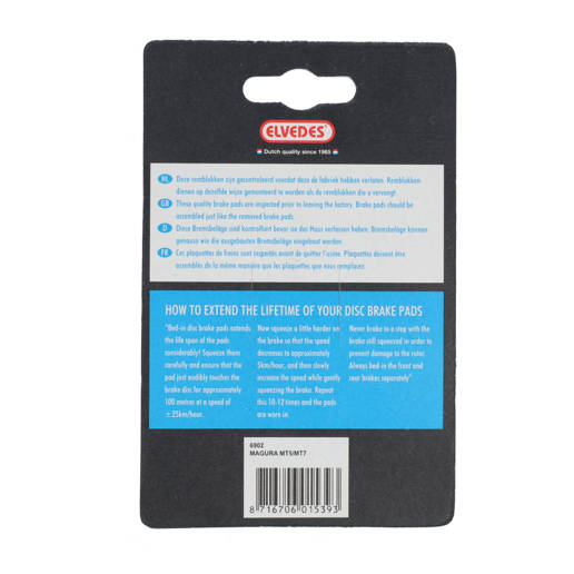 74.6902 ELVEDES Disc brake pads Organic Blue set