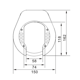 410760.OE LYNX Rahmenschloss Lazo ART 2 OEM <-> 74 mm