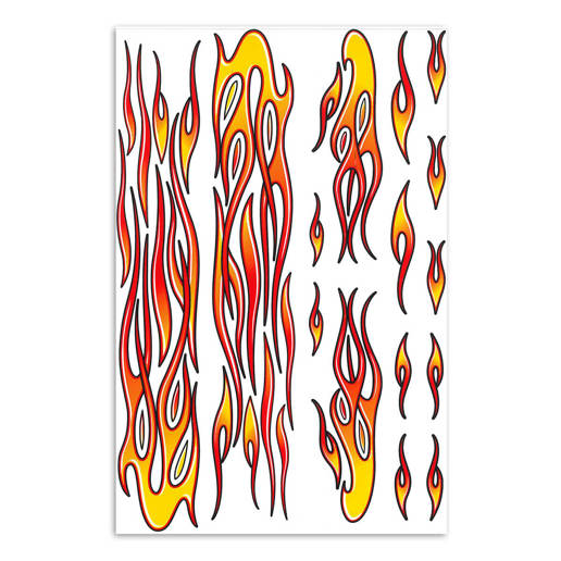 98.048716 MERKLOOS Stickerset nieuwe vlammen 200 x 300 mm