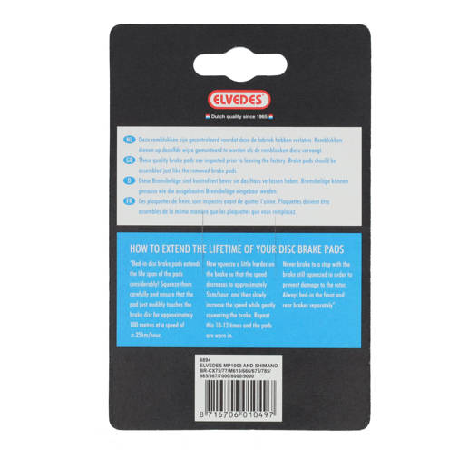 74.6894 ELVEDES Schijfremblokken Organisch Blauw set