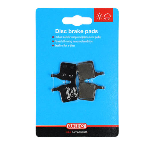 74.6902MC ELVEDES Jeu de plaquettes de frein à disque Metallic Carbon Noir
