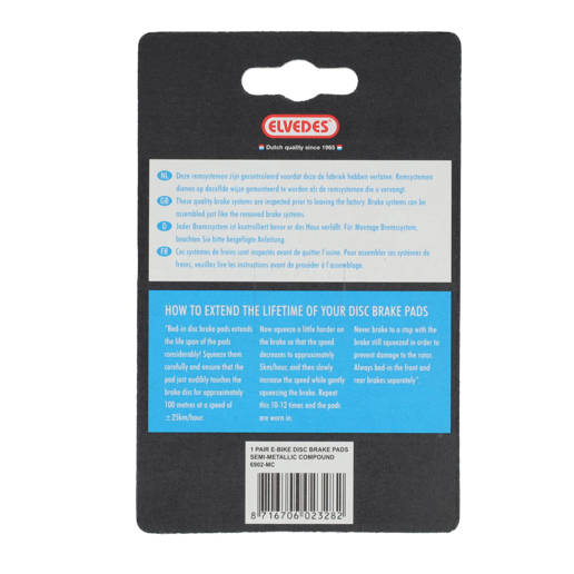 74.6902MC ELVEDES Disc brake pads Metallic Carbon Black set