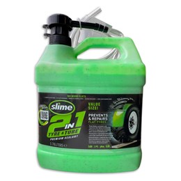 40K.10195 SLIME Slime 2 en 1 pour l'étanchéité des pneus et des chambres à air 1 gallon / 3.78 ltr