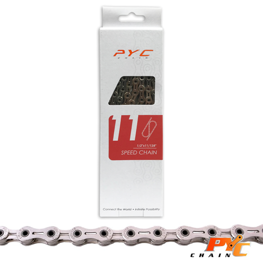 440311.01 P.Y.C. Chaîne de vélo 11 vitesses 1/2 x 11/128 Inch - 116L - 5.4 mm