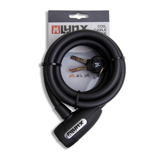 410075 LYNX Spiralkabelschloss 180 cm x 12 mm