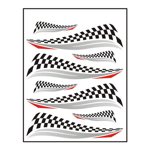 980579 MERKLOOS Sticker set finish flag 240 x 200 mm