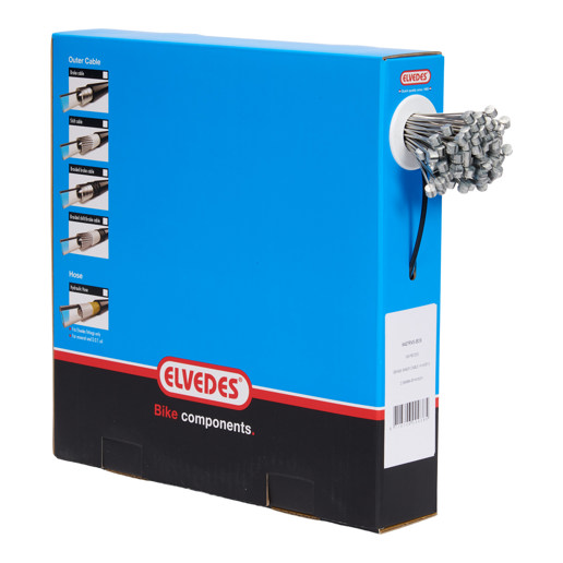 74.6427RVS-BOX ELVEDES Bremsseil innen Edelstahl 2250 mm ø 1,5 mm 100 Stück 1 × 19 ø 1,5 x 2250 / ø 7 × 6 mm
