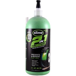 40K.10194 SLIME Slime 2 en 1 pour l'étanchéité des pneus et des chambres à air 32 oz. / 946 ml
