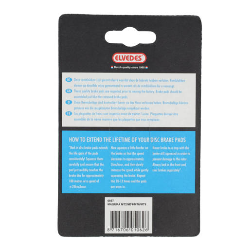 74.6897 ELVEDES Disc brake pads Organic Blue set