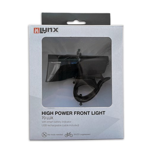 429745.F LYNX Koplamp USB High Power Max 70 Lux