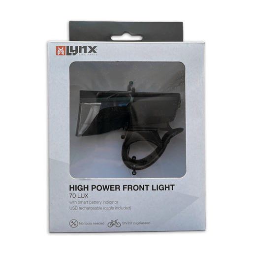 429745.F LYNX Front Light USB High Power Max 70 Lux