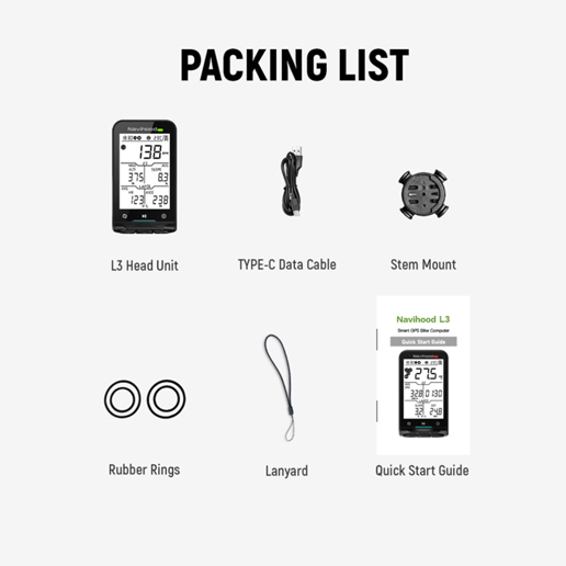 427260 NAVIHOOD Fietscomputer GPS L3 Navihood 80 x 45 x 15 mm