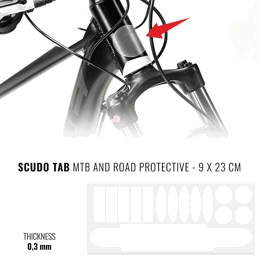 092010 MERKLOOS Fiets frame bescherming stickerset transparant 90 x 230 mm
