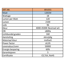 891055 MERKLOOS LED-Tube 120 cm