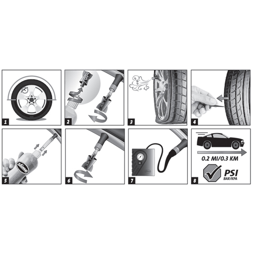 40P.50050 SLIME Slime Smart Repair Notreparaturset für Reifenpannen 20 x 9 x 19 cm