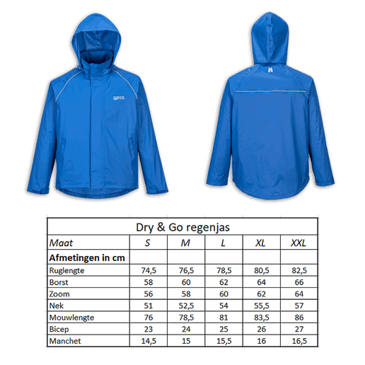 610915.40.XL LYNX Rain jacket Dry & Go XL 80.5 x 64 x 62