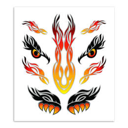 980575 MERKLOOS Stickerset tribal ogen Eyes tribal sticker 200 x 240 mm