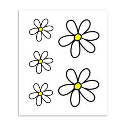 98.048787 MERKLOOS Aufkleber-Set Magerwiesen-Margerite M 230 x 200 mm
