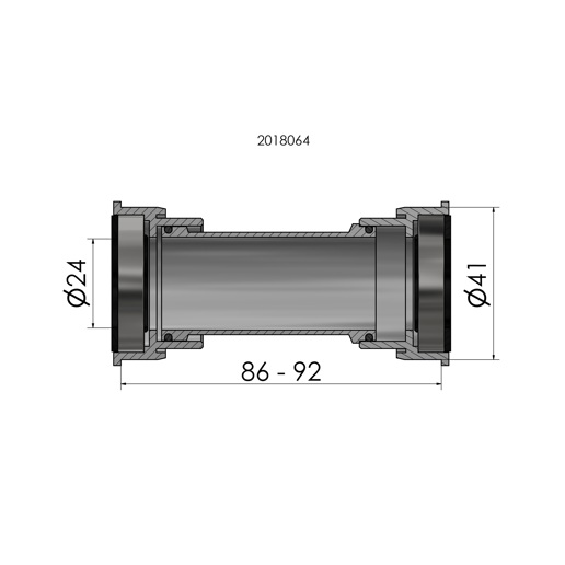 74.2018064 ELVEDES Bottom bracket Press Fit BB86/92 Shimano