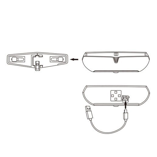 429285.QR LYNX Achterlicht USB Eagle <- 50-80 mm ->