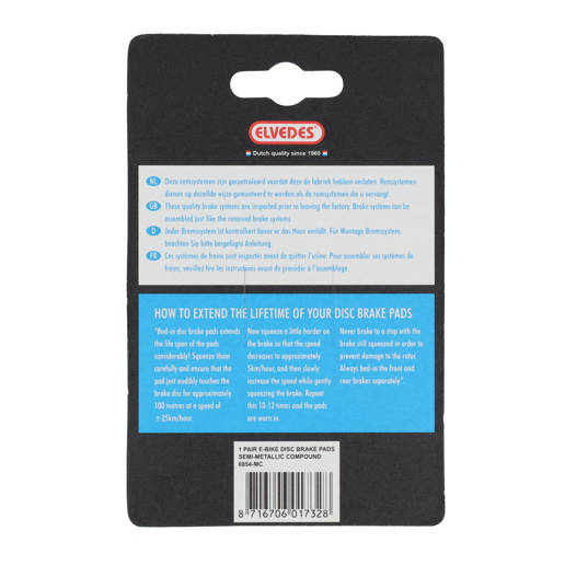 74.6854MC ELVEDES Disc brake pads Metallic Carbon Black set