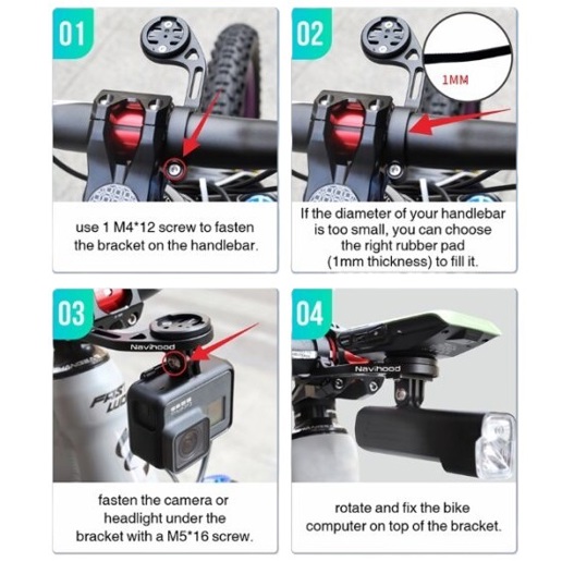 427347 NAVIHOOD Stuurhouder aluminium C4 125 x 35 mm