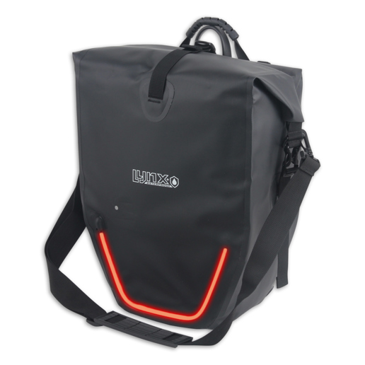 610309.BLA LYNX Enkele fietstas Rocky XL LED 32 x 16 x 57 cm