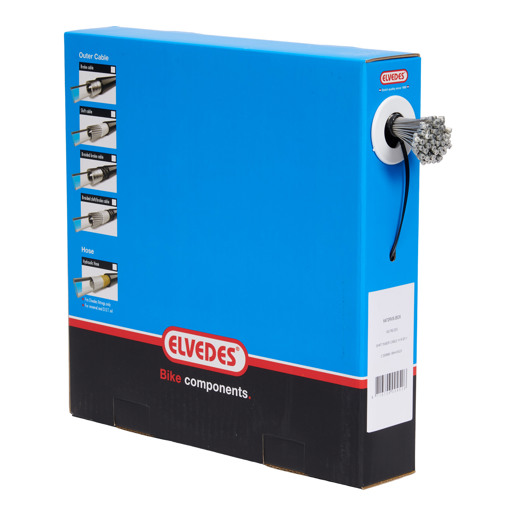 74.6472RVS-BOX ELVEDES Schakel binnenkabel RVS 2250 mm ø 1,1 mm 100 stuks 1 x 19 ø 1,1 x 2250 / ø 4 x 4 mm