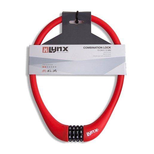 410170.RED LYNX Silikon Zahlenschloss 70 cm x 15 mm