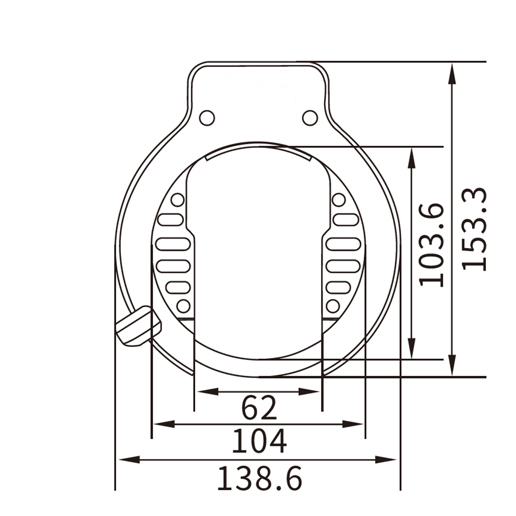410750.OE.1 LYNX Antivol de cadre ART 2 Boîte d'atelier (10x) <-> 62 mm