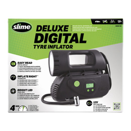 40P.40067-95 SLIME Slime Deluxe gonfleur / compresseur numérique 12V pour pneus 23 x 10 x 19 cm
