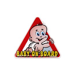 092195 MERKLOOS Baby on board 3D sticker 60 x 65 mm