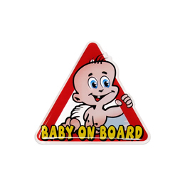 092195 MERKLOOS Baby on board 3D sticker 60 x 65 mm