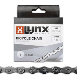 440411 LYNX Chaîne de vélo 9 vitesses 1/2 x 11/128 Inch - 116L - 6.3 mm