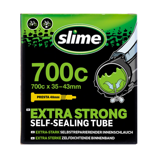 40FC.30102 SLIME Slime self-sealing inner tube 28 Inch SV 700c x 35 - 43