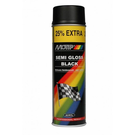 514001 MOTIP Basic paint black satin matt 500 ml