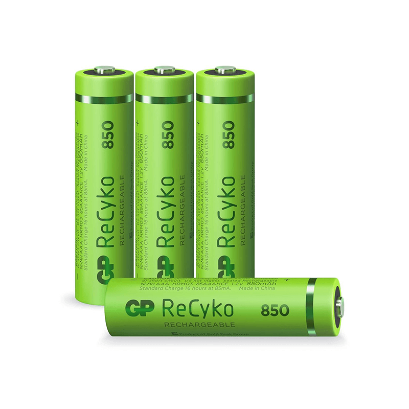 GP ReCyko Rechargeable AAA batterijen - Oplaadbare batterijen AAA (850mAh) - 4 stuks
