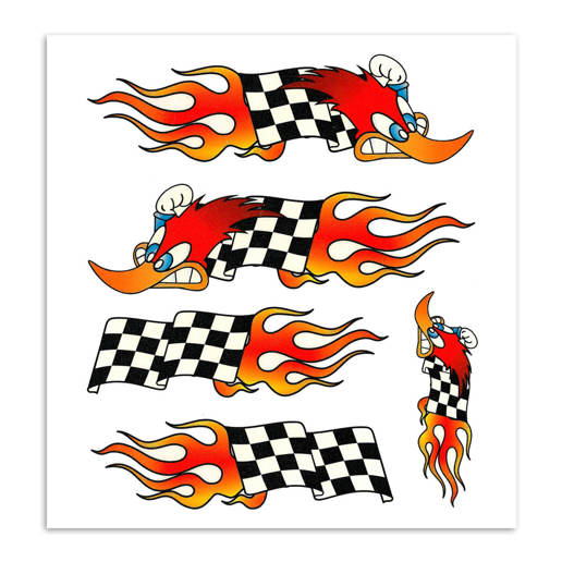 980689 MERKLOOS Sticker set woodpecker finish flag 200 x 240 mm