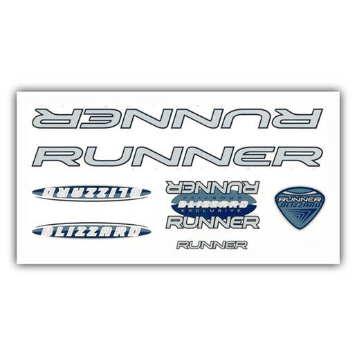 092077 MERKLOOS Set d'autocollants pour cadre de vélo Runner Blizzard bleu 140 x 260 mm
