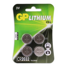 430980 GP CR2032 Piles Bouton Lithium 3V 4PK