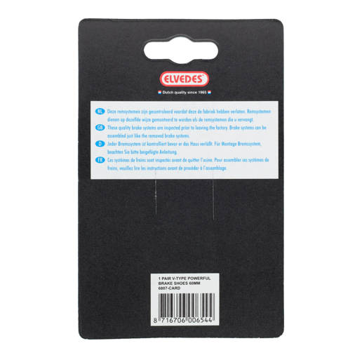 74.6807-CARD ELVEDES V-brake Bremsschuhe 60 mm Set  60 mm