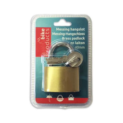 410800 QUALITY BIKE PRODUCTS Messing hangslot 40 mm